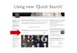 Using new quick search