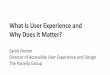 What is user experience and why does it matter