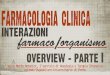 farmacologia clinica - interazioni farmaco - organismo, overview parte I