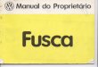 Vw sedan Fusca manual do proprietario 1982