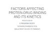 Factors affecting protein drug binding and its kinetics