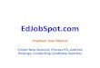 EdJobSpot.com Employer User Manual