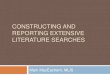 Exhaustive Literature Searching (Systematic Reviews)