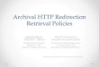 Archival HTTP Redirection Retrieval Policies - TemporalWeb 2013