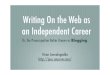 On blogging as a career (June 2005)
