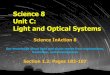 Science8 Unit C Lightand Optics Section1 Lesson2 Optical Devices