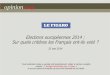 Les motivations du vote des Français aux Européennes Le Figaro 25 mai 2014 par OpinionWay
