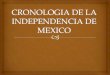 Cronologia de la independencia de mexico
