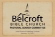 Pastoral Search Committee Update