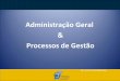 Administração Geral e Processos de Gestão
