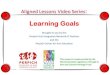 Arts Integration Framework: Learning Goals