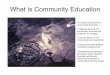 What Is Community Education Slides