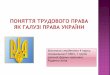 Поняття трудового права як галузі права України