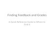 Finding feedback and grades