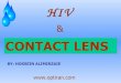 Hiv and contact lens