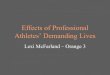 Effects of professional athletes’ demanding lives pp