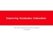 Secondary Vocabulary Instruction