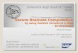ILIC Dejan - MSc presentation: Secure Business Computation by using Garbled Circuits in a Web Environment