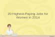 20 Highest-Paying Jobs for Women in 2014