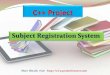 C++ Project: Subject Registration System