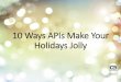 10 Ways APIs Make Your Holidays Jolly