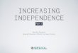 Increasing Independence- Part 1