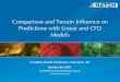 Comparison and Terrain Influence on Predictions with Linear and CFD Models