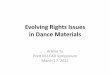 Evolving rights in dance materials