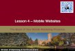 Mobile Websites (Lesson 4) | Communications 4318 | Univ. of Denver | Professor Bob Bentz