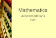 Mathematics Accommodations pap 0214