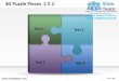 3d puzzle pieces 2 x2 powerpoint ppt templates