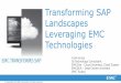Transform Your SAP Landscape Using EMC Technologies