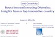 Boost Innovation and Creativity using Diversity: Insights from a top innovative country