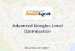 InsideLocal Webinar: Advanced Google+ Optimization