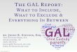 The GAL Report: What to Include, What to Exclude & Everything In Between