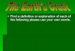 The Earth\'s crust