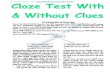 Cloze test with & without clues by tanbircox