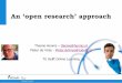 An Open Research Approach - 2015 Open Education Week TU Delft