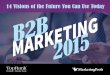 B2B Marketing in 2015  - 14 Visions of the Future You Can Use Today