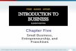 Chapter 05 small business, entrepreneurship, and franchises