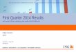 First Quarter 2014 Results ING