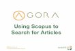 AGORA Basic Course: Module 6. Using Scopus to Search for Articles
