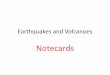 Dynamic earth earthquakes note cards