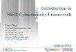 Introduction to NIST Cybersecurity Framework