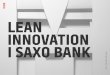 Lean Innovation i Saxo Bank / Morgenbooster