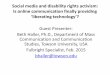 Social media & disability activism presentation - Curtin University, Perth, Australia