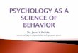 Psychology as a science of behavior