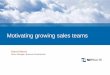 Motivating Growing Sales Teams