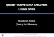 quantitative  data analysis using spss