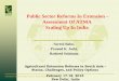IFPRI - Agricultural Extension Reforms in South Asia Workshop - Suresh Babu & PK Joshi - Public sector reforms in extension – assessment of atma - scaling up in India